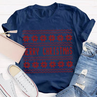 Floral Christmas Flower Shirt, Merry Christmas Waves T-Shirt, Adorable Holiday Graphic Tee, Retro Botanical Xmas Shirt, Festive Christmas Present