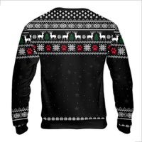 Reindeer Paw Holiday Sweatshirt, 67% Fluff 33% Christmas Spirit Ugly Sweater, Humorous Pet Lover Xmas Crewneck, Adorable Dog Cat Ugly Sweater Present