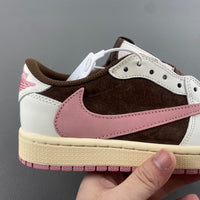 Low Top Sneakers, White Pink Colorway, Reverse Hook Design, Lace Up Design, Casual Gift for Sneaker Fans