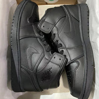 Retro Mid Top Sneakers, Black Colorway, Lace Up Design, Casual Gift for Sneaker Fans