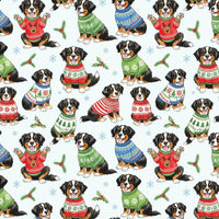 Holiday Sweater Dog Gift Wrap, Bernese Mountain Dog Christmas Wrapping Paper, Adorable Berner Xmas Wrapping Paper, Dog Lover Holiday Gift Wrap