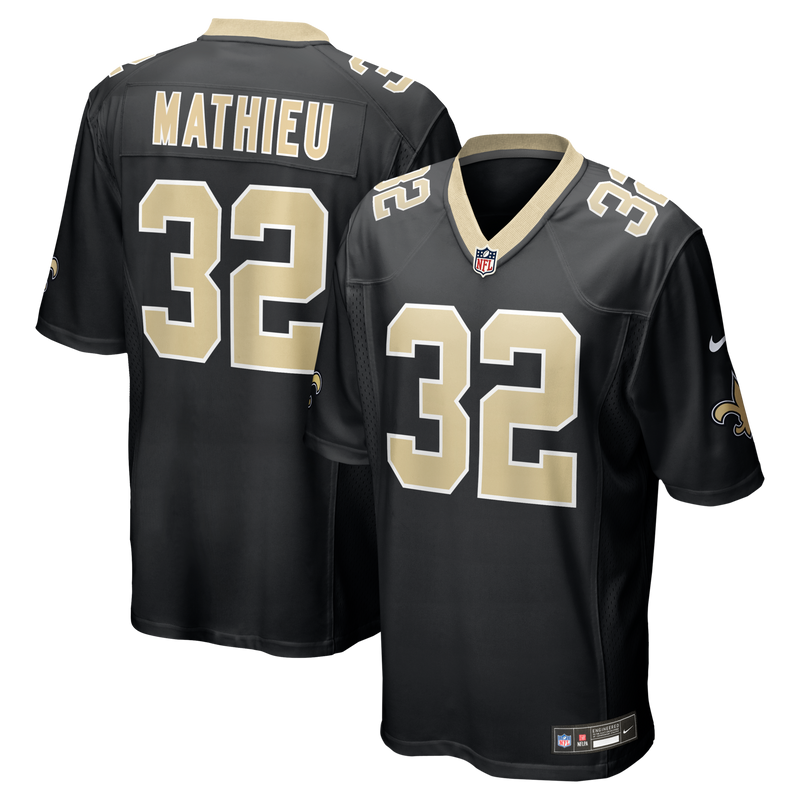 New Orleans Saints Tyrann Mathieu Black Game Jersey