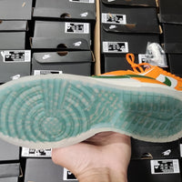 Low Top Sneakers, White Orange Colorway, Lace Up Design, Casual Gift for Sneaker Fans