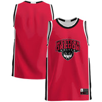 Western Oregon Wolves Lightweight Basketball Jersey - Red