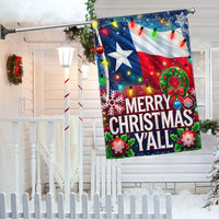 Southern Holiday Garden Flag, Merry Christmas Y'all Texas Garden Flag, Double-Sided Xmas Yard Flag, Lone Star State Decor Present