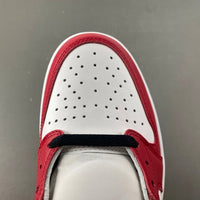 Low Top Sneakers, White Red Black Colorway, Lace Up Design, Casual Gift for Sneaker Fans