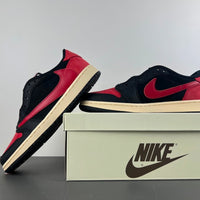 Low Top Sneakers, Black Red Colorway, Reverse Hook Design, Lace Up Design, Casual Gift for Sneaker Fans