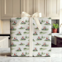 Santa Golf Cart Holiday Gift Wrap, Golf Santa Christmas Wrapping Paper, Golfer Xmas Wrapping Paper, Humorous Golf Lover Gift Wrapping Paper