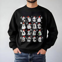 Spooky Book Lover Graphic Crewneck, Christmas Ghost Reading Sweatshirt, Comfy Bookish Holiday Sweater, Reader Romance Xmas Pullover Present