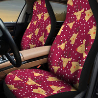Festive Holiday Deer Seat Covers, Christmas Reindeer Car Seat Covers, Winter Xmas Auto Seat Covers, Holiday Vehicle Decor, Driver Gift Set