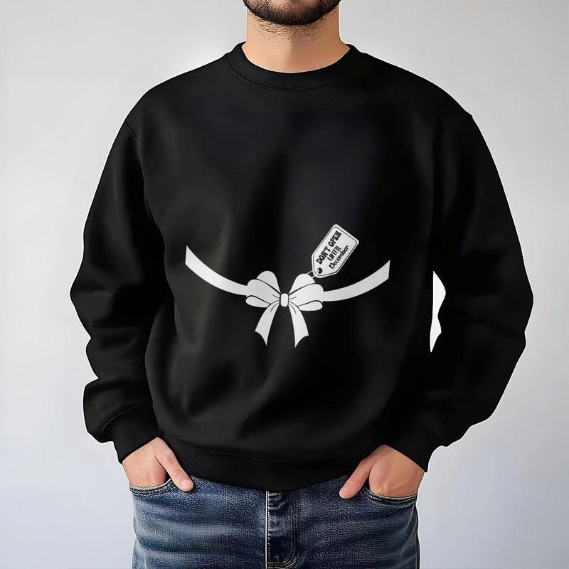 Dont Open Until December Sweater, Christmas Pregnancy Announcement Sweatshirt, Holiday Baby Reveal Crewneck, Expecting Mom Present Pullover