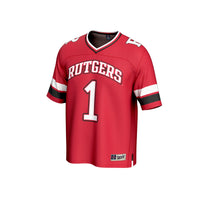 #1 Rutgers Scarlet Knights Lightweight Collegiate Football Fashion Jersey - Scarlet