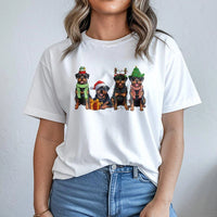 Festive Dog Lover Holiday Shirt, Rottweiler Christmas T-Shirt, Adorable Rottweiler Graphic Tee, Xmas Pet Dog T-Shirt, Dog Mom Holiday Present