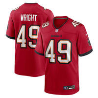 Tampa Bay Buccaneers Owen Wright Red Team Game Jersey