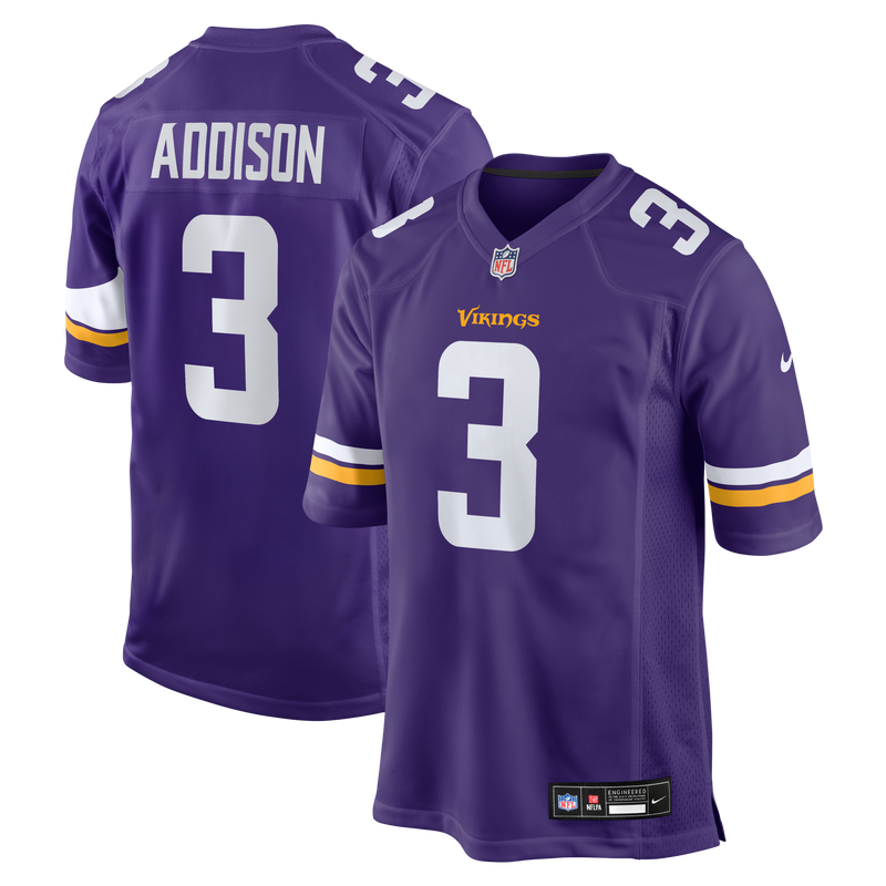 Minnesota Vikings Jordan Addison Purple Game Jersey