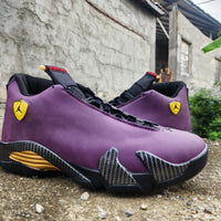 Mid Top Sneakers, Black Yellow Purple Colorway, Lace Up Design, Casual Gift for Sneaker Fans