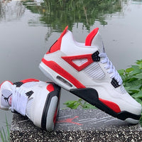 Sneakers, Red Colorway, Lace Up Design, Casual Gift for Sneaker Fans