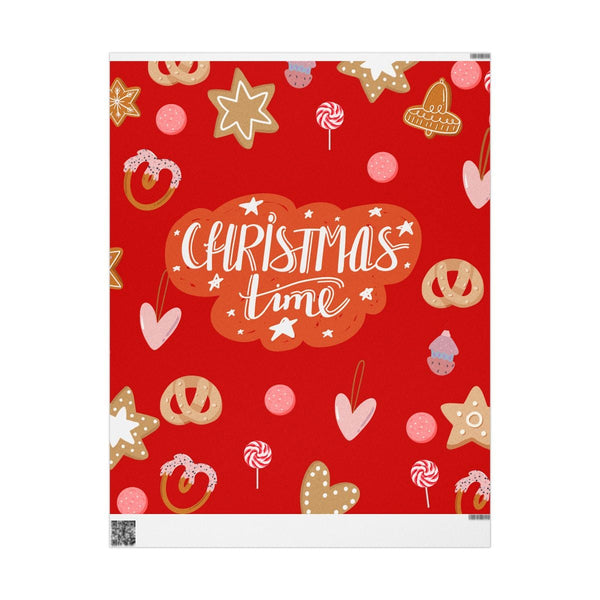 Holiday Sweet Treats Gift Wrap, Christmas Cookie Wrapping Paper, Gingerbread Pattern Gift Wrapping Paper, Festive Winter Pape