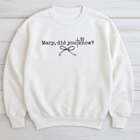 Religious Christmas Sweatshirt, Mary Did You Know Sweatshirt, Faith Based Cross Sweatshirt, Christian Holiday Crewneck, Winter Present for Her