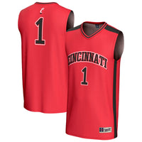 #1 Cincinnati Bearcats Lightweight Collegiate Basketball Fashion Jersey - Red