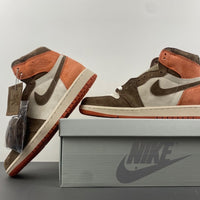 High Top Sneakers, Off White Orange Brown Colorway, Lace Up Design, Casual Gift for Sneaker Fans
