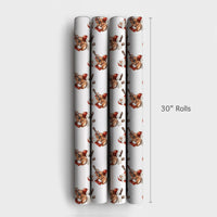 Music Christmas Gift Wrap, Acoustic Guitar Santa Wrapping Paper, Guitar Santa Holiday Wrapping Paper