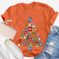 Scientific Instruments Holiday Tree Shirt, Science Teacher Christmas T-Shirt, STEM Chemistry Graphic Tee, Xmas Teacher Present