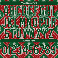 Personalized Name Number Ugly Christmas Sweatshirt, Custom 3D Christmas Tree Argyle Hoodie, Holiday Sports Pullover Hoodie