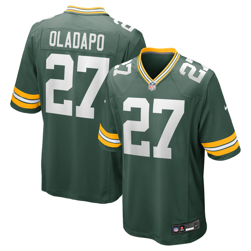 Green Bay Packers Kitan Oladapo Green Game Jersey