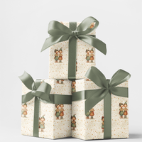 Vintage Christmas Caroler Gift Wrap, Starry Song Carolers Wrapping Paper, Starlit Winter Holiday Gift Wrapping Paper, Nostalgic Gift Wrap