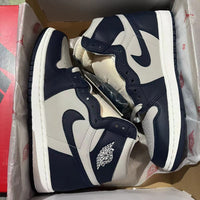 High Top Sneakers, Navy Blue Colorway, Lace Up Design, Casual Gift for Sneaker Fans