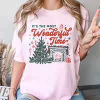 Retro Holiday Fireplace Shirt, It's the Most Wonderful Time Christmas T-Shirt, Comfy Xmas Aesthetic Tee, Festive Family Holiday Top