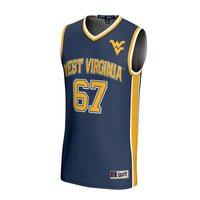 West Virginia Mountaineers Lightweight Collegiate Basketball Fashion Jersey - Navy