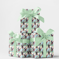 Humorous Sport Holiday Gift Wrap, Tennis Santa Christmas Wrapping Paper, Court Player Xmas Wrapping Paper, Athletic Xmas Gift Wrapping Paper