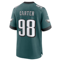 Philadelphia Eagles Jalen Carter Midnight Green Team Game Jersey