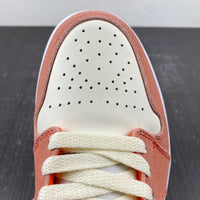Mid Top Sneakers, White Black Pink Orange Colorway, Suede Footwear, Lace Up Design, Casual Gift for Sneaker Fans