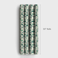 Woodland Forest Christmas Gift Wrap, Rustic Pine Tree Wrapping Paper, Watercolor Evergreens Wrapping Paper, Winter Cabin Present Packaging