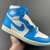 High Top Sneakers, Blue White Colorway, Lace Up Design, Casual Gift for Sneaker Fans