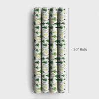 Watercolor Holiday Tree Gift Wrap, Tennis Christmas Wrapping Paper, Tennis Racket Present Paper, Tennis Player Xmas Gift Wrap Roll