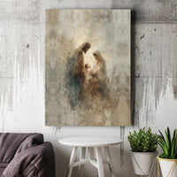 Holy Family Jesus Mary Joseph Art Printable, Abstract Nativity Digital Download, Christian Religious Wall Decor, Christmas Home Print