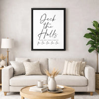 Deck the Halls Not Family Canvas Print, Humorous Christmas Canvas Wall Art, Sarcastic Xmas Canvas Poster, Holiday Quote Home Decor Wall Art