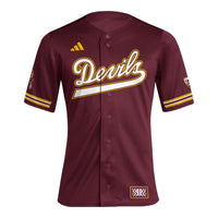 Arizona State Sun Devils Reverse Retro Replica Baseball Jersey - Maroon