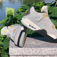 Sneakers, Gray White Colorway, Lace Up Design, Casual Gift for Sneaker Fans