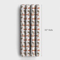 Cowboy Boots Holiday Gift Wrap, Western Christmas Wrapping Paper, Rustic Country Xmas Gift Wrapping Paper, Winter Holly Present Paper Roll