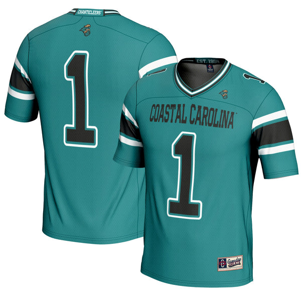 #1 Coastal Carolina Chanticleers Endzone Football Jersey - Teal