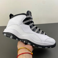High Top Sneakers, White Black Gray Colorway, Leather Footwear, Lace Up Design, Casual Gift for Sneaker Fans