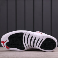 High Top Sneakers, White Red Colorway, Lace Up Design, Casual Gift for Sneaker Fans