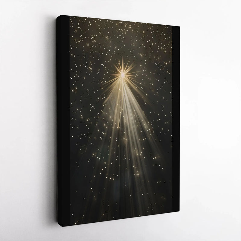Religious Nativity Canvas Print, Star of Bethlehem Canvas Wall Art, Christian Christmas Canvas Decor, Nativity Scene Wall Art Present