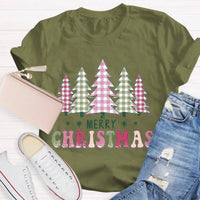 Pink Bow Aesthetic Holiday Graphic Tee, Coquette Christmas Tree T-Shirt, Girly Winter Vacation Shirt, Vintage Christmas Present for Her