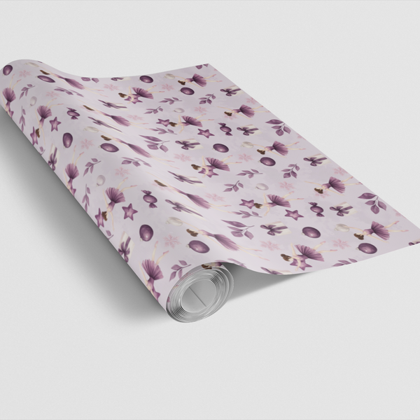 Christmas Dancer Gift Wrap, Sugar Plum Ballerina Wrapping Paper, Whimsical Holiday Wrapping Paper, Nutcracker Ballet Gift Wra